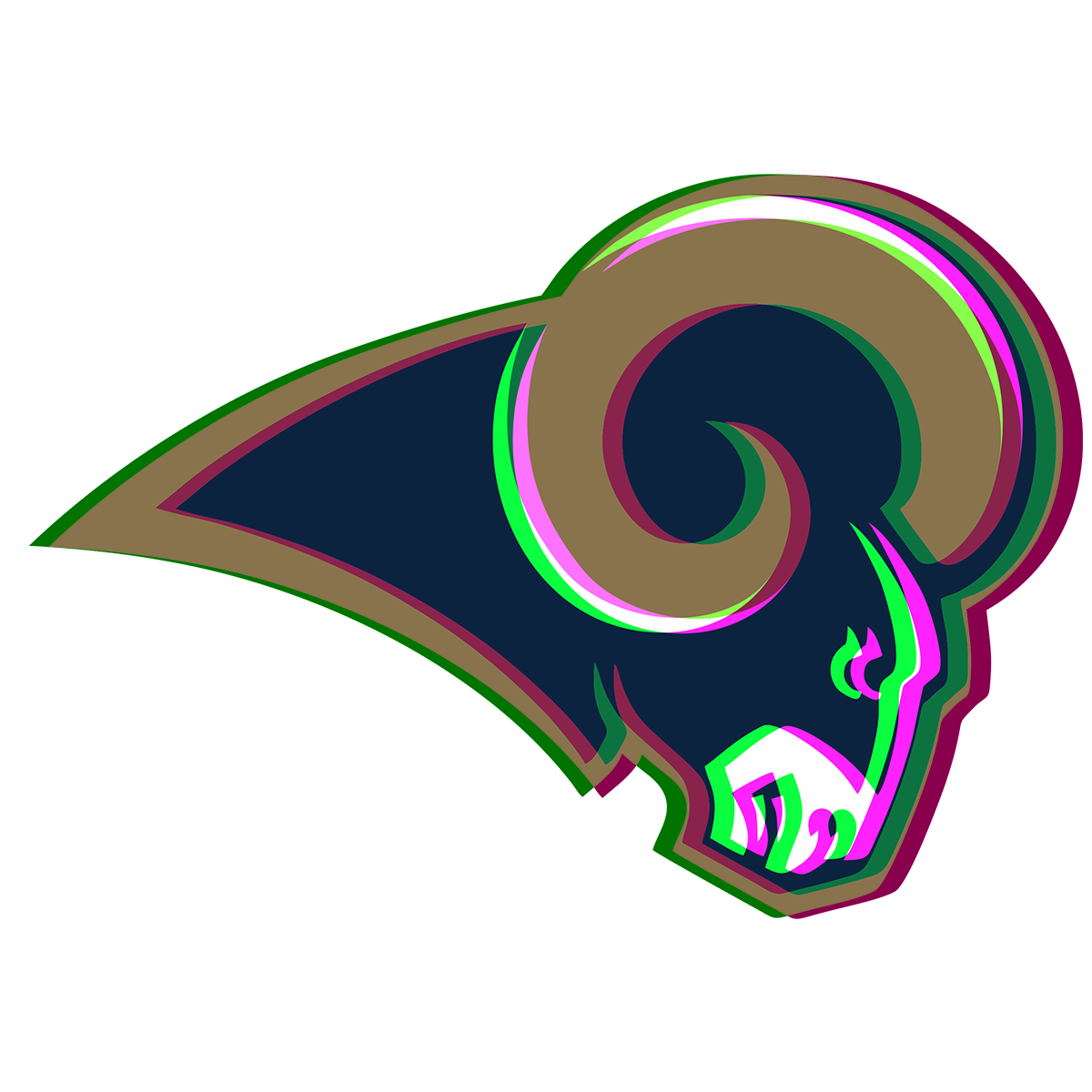 Phantom Los Angeles Rams logo iron on paper